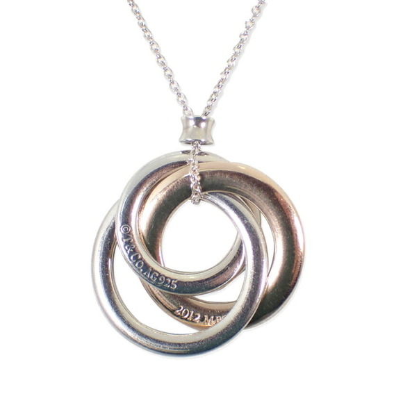 TIFFANY 925 METAL 1837 Circle Necklace with Box Bag j89-4,New Products : American Fashion Style Bags On Sale